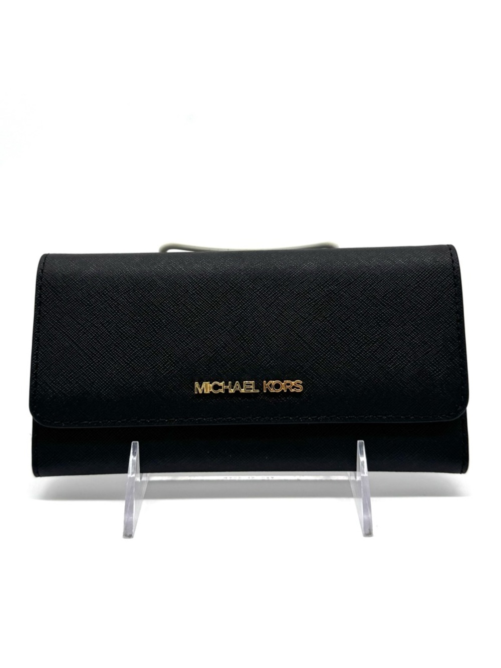 Michael Kors Large Trifold Wallet Black/Gold